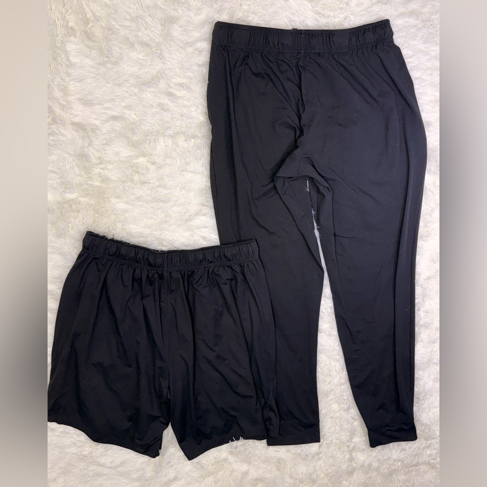 Men's Classic Black LG jogger Pants & XL Shorts